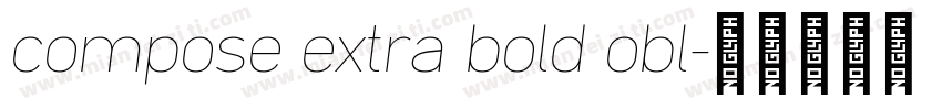 compose extra bold obl字体转换